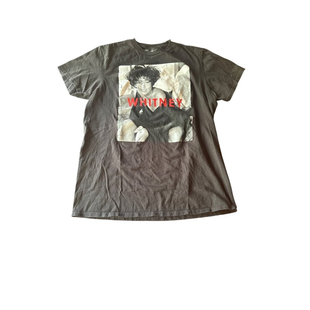 Whitney Houston Graphic T-Shirt M 100% Cotton Black Short Sleeve Unisex‎